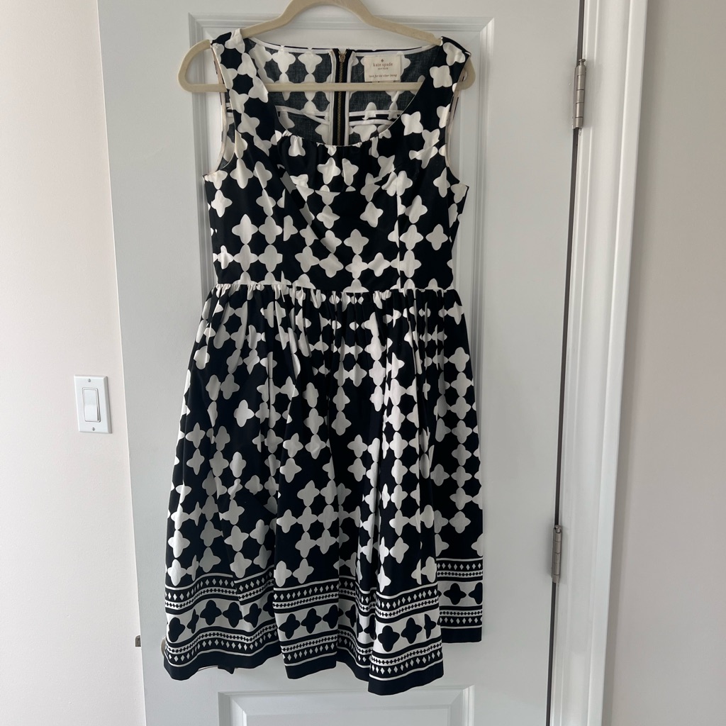 Kate Spade Black And White Dress Size 8